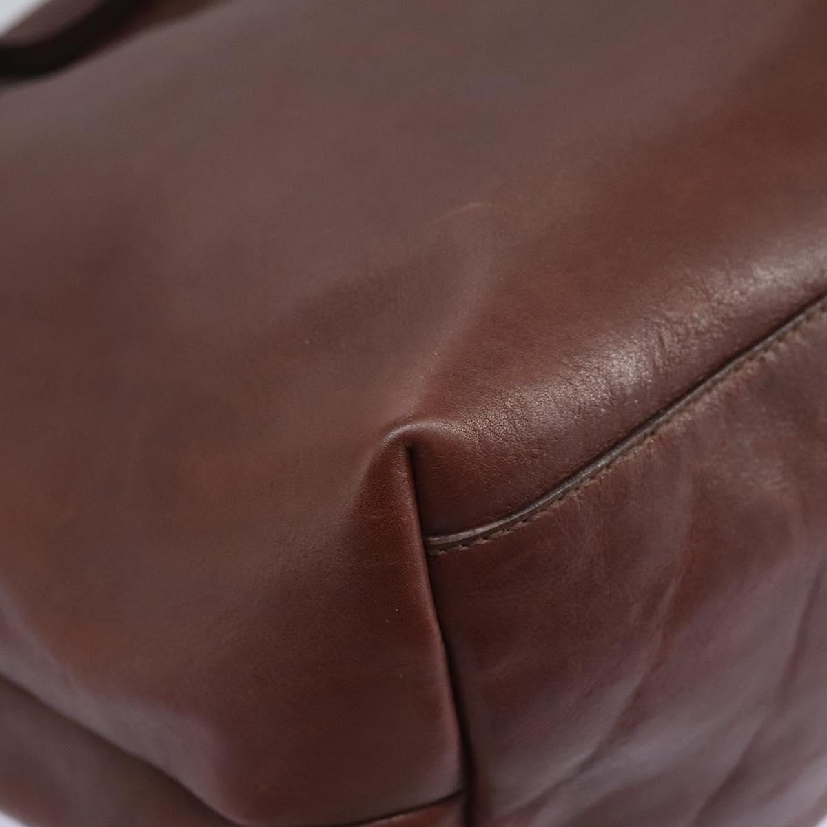 CELINE Hand Bag Leather Brown Gold - 12