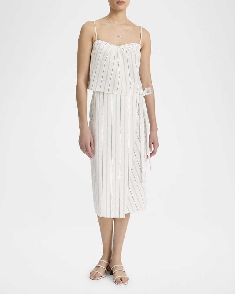 Vince Stripe Draped Tank Top outlook