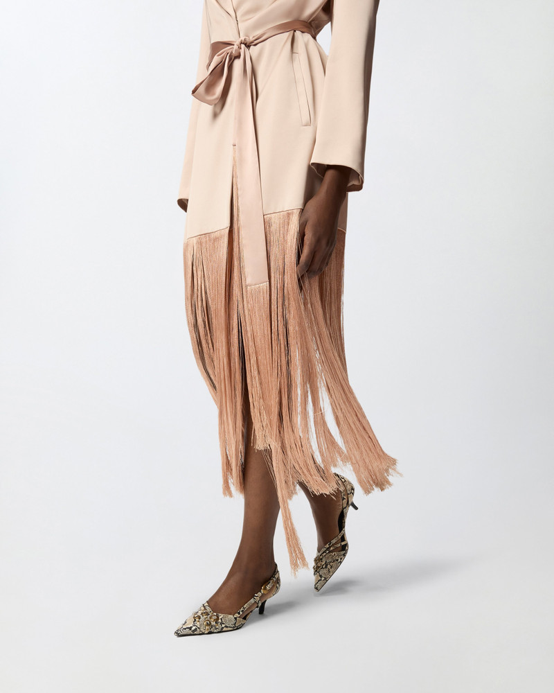SATIN TRENCH COAT WITH FRINGING 6