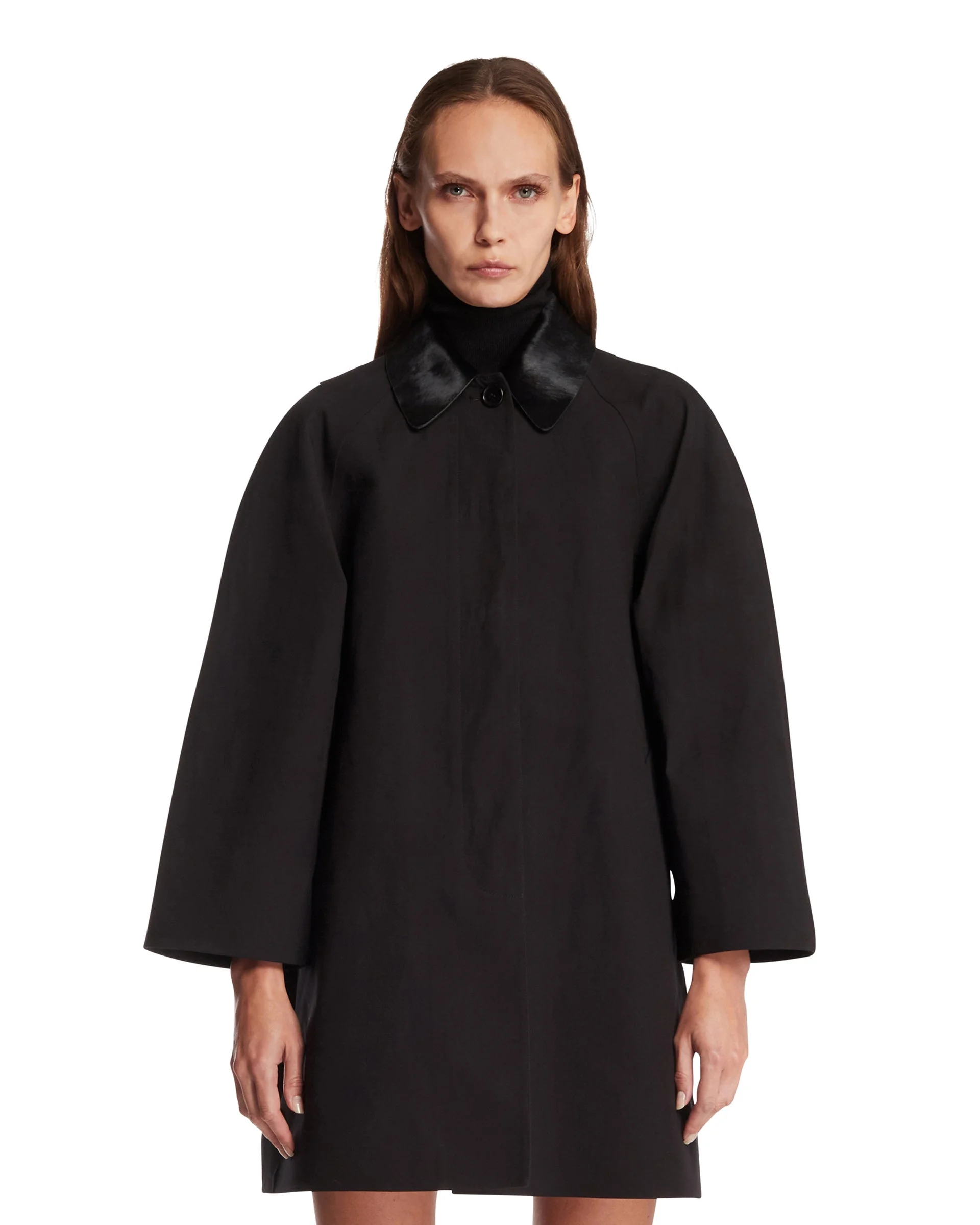 Black Linen and Cotton Jacket - 1