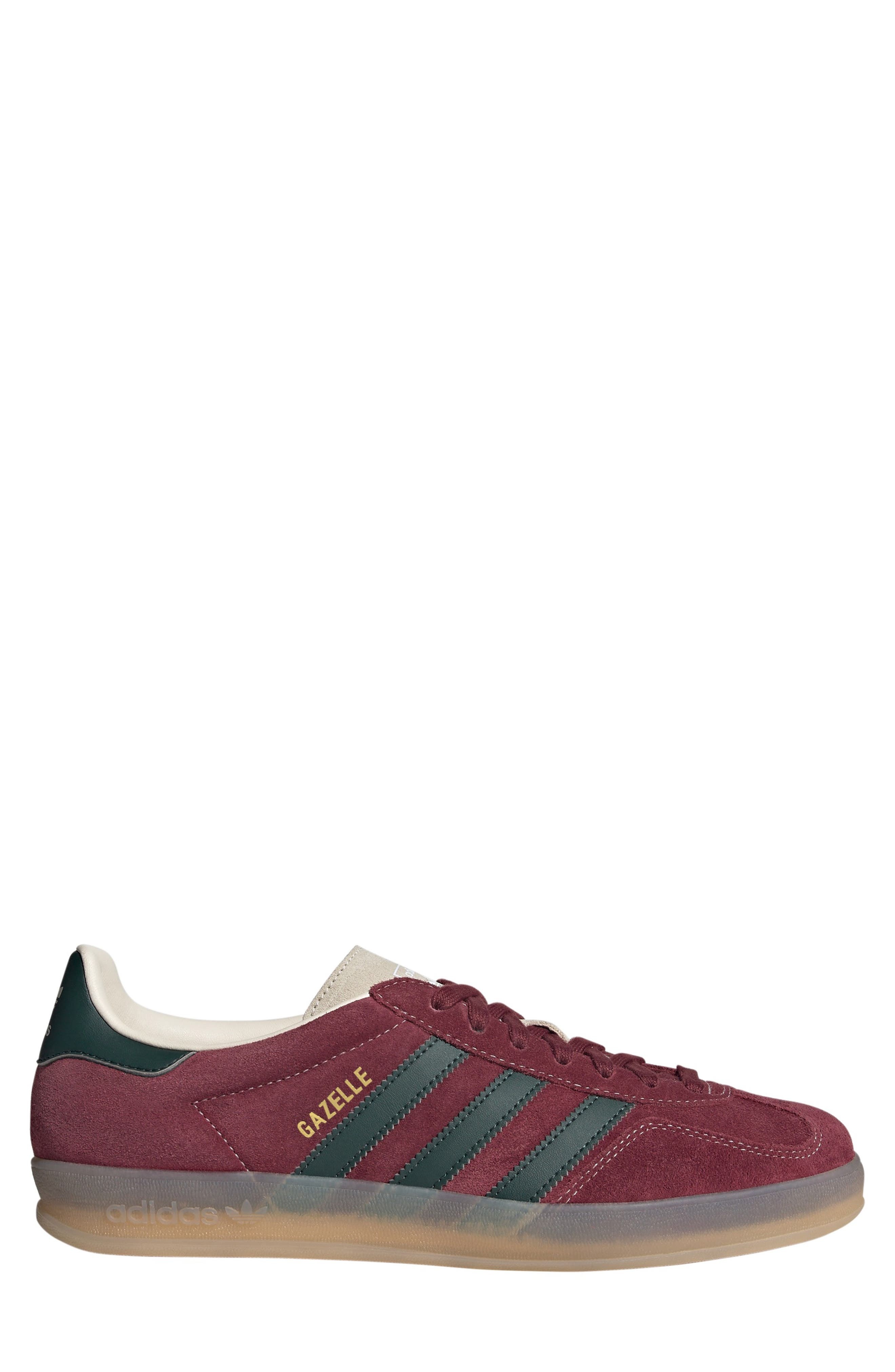 adidas Gazelle Indoor Sneaker in Shadow Red/green/white at Nordstrom - 3