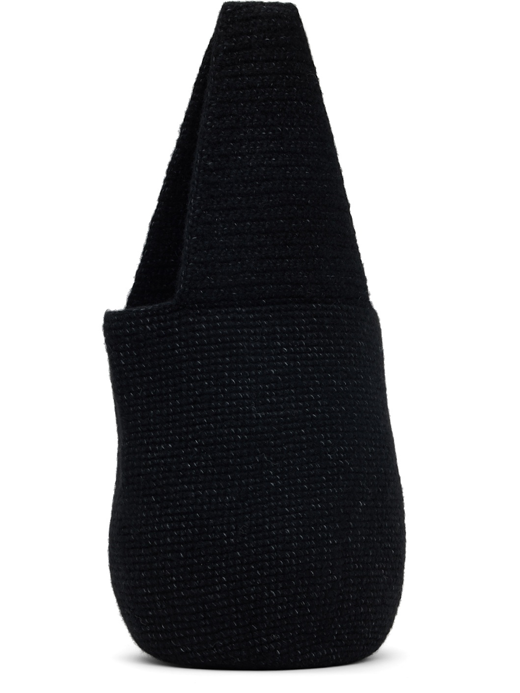 Black Crochet Calabaza Tote - 3
