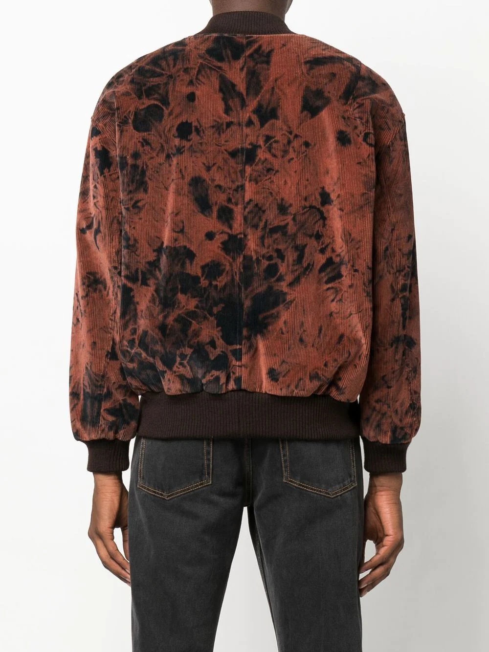 corduroy floral bomber jacket - 4