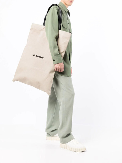 Jil Sander oversized cotton tote bag outlook