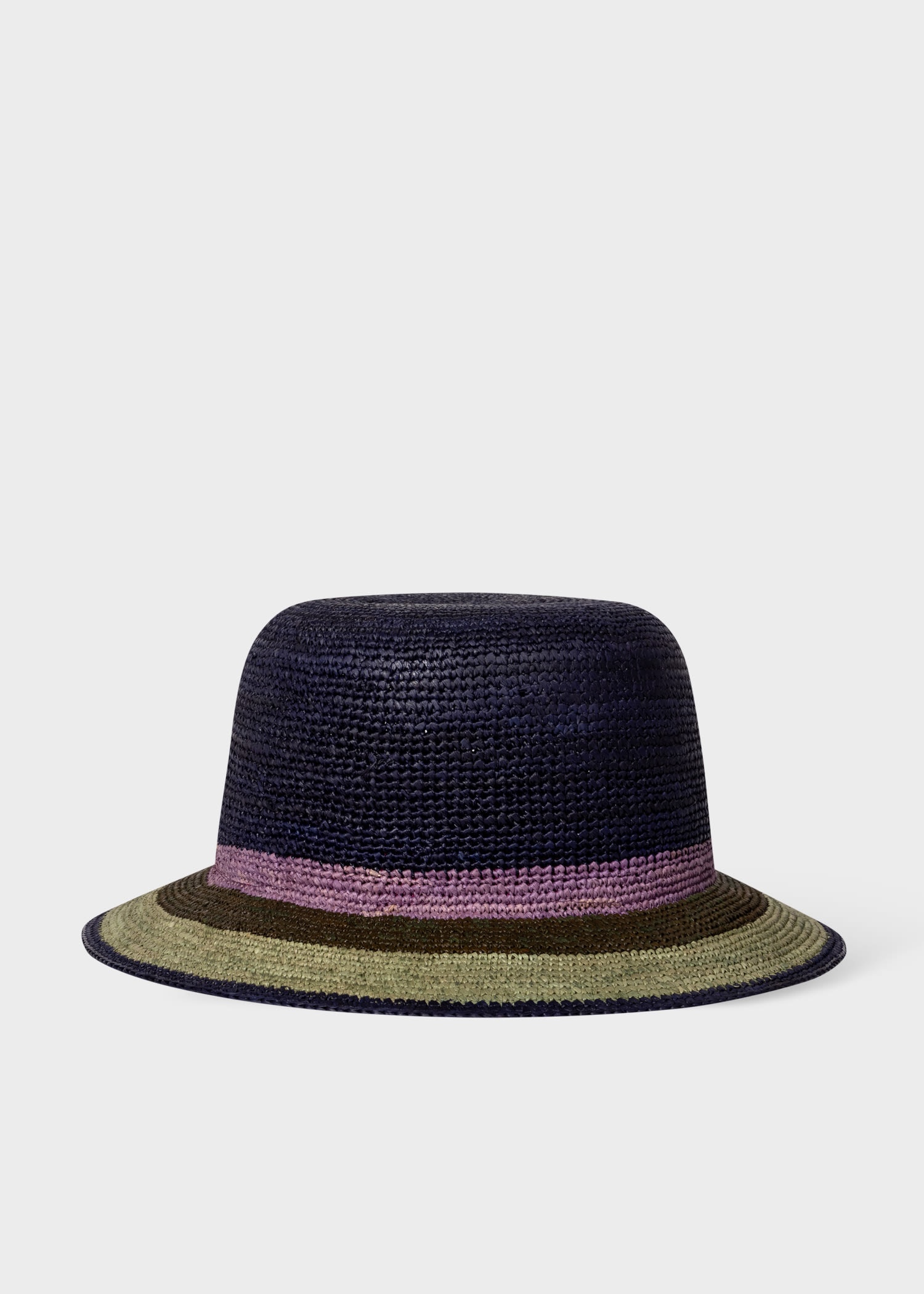 Stripe Straw Hat - 1