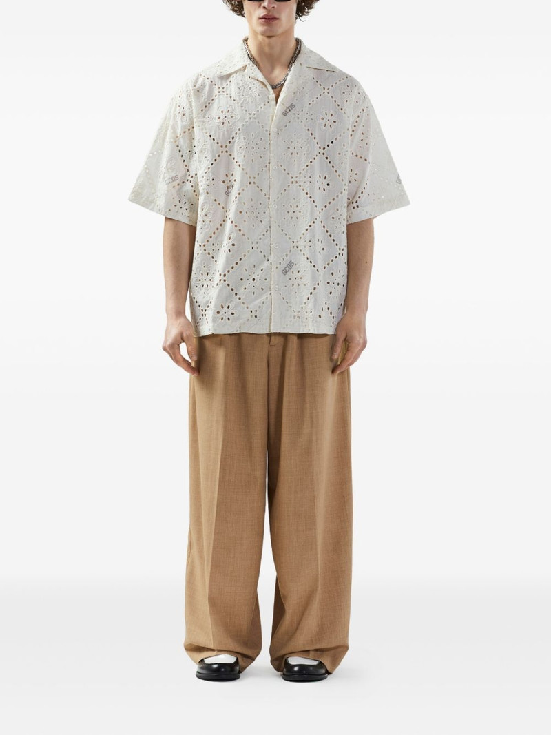 GCDS broderie-anglaise shirt outlook