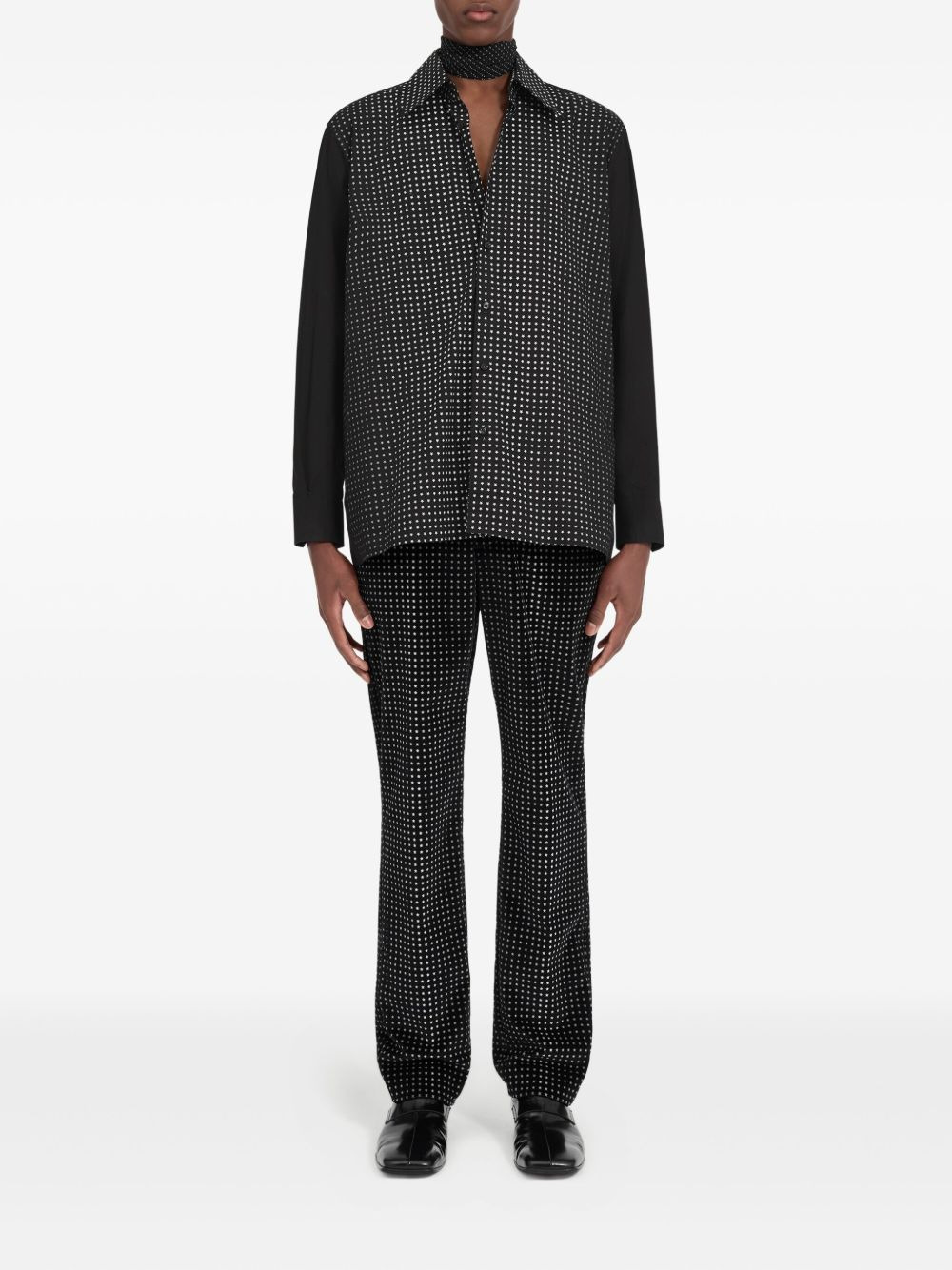 polka dot-print long-sleeved shirt - 2