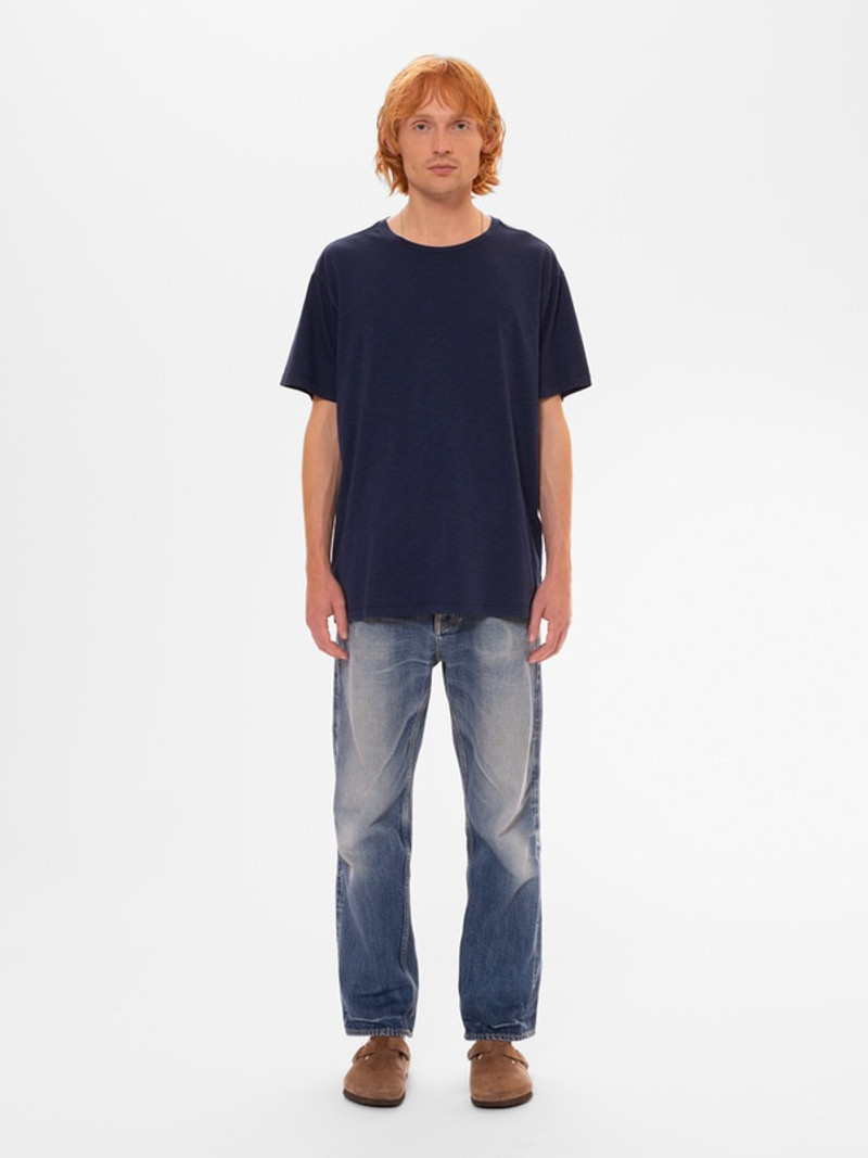 Nudie Jeans Roffe Tee French Blue outlook