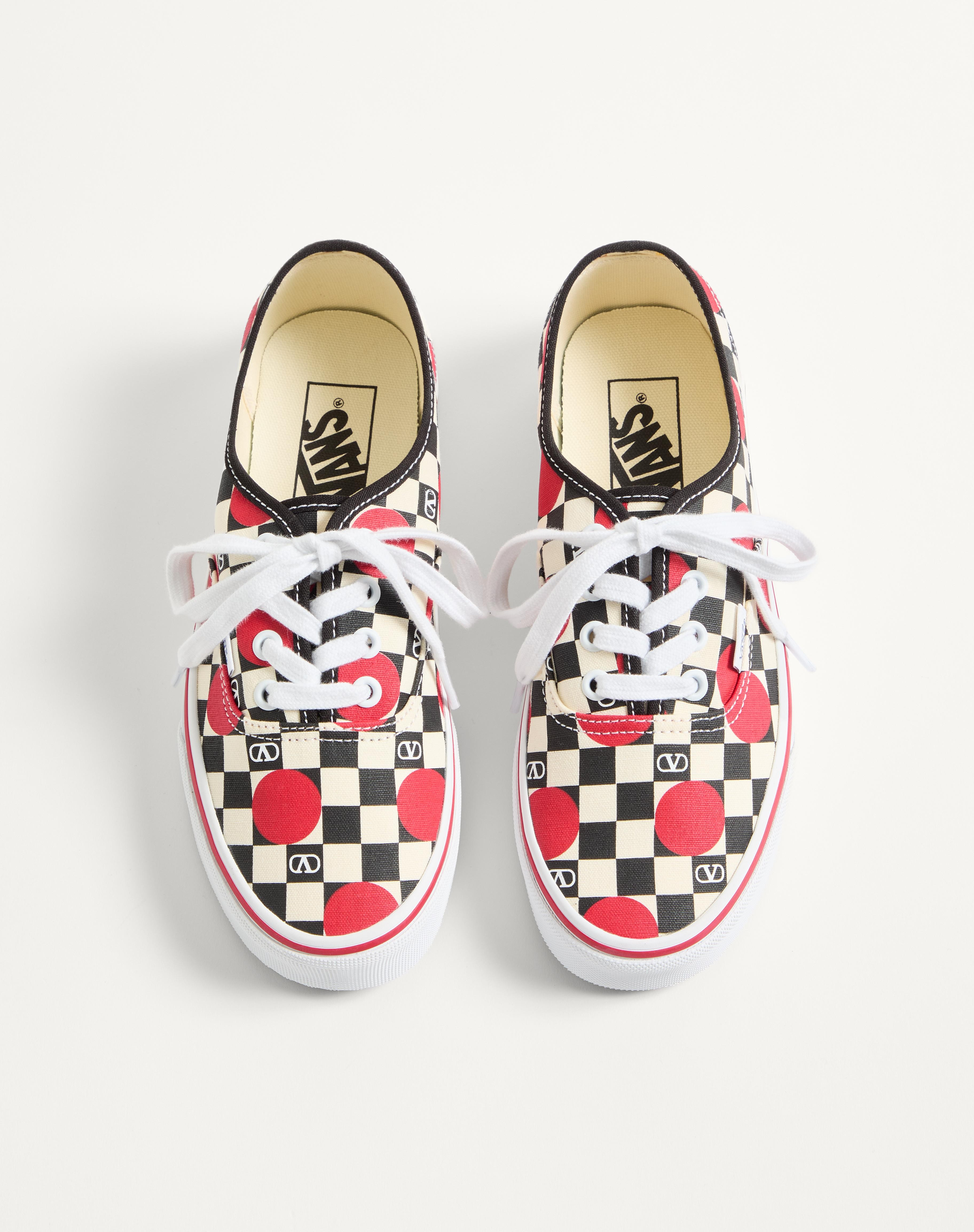 VALENTINO GARAVANI AND VANS LOW-TOP TRAINER IN FABRIC WITH VLOGO CHECKERBOARD PRINT AND POLKA DOT DE - 5