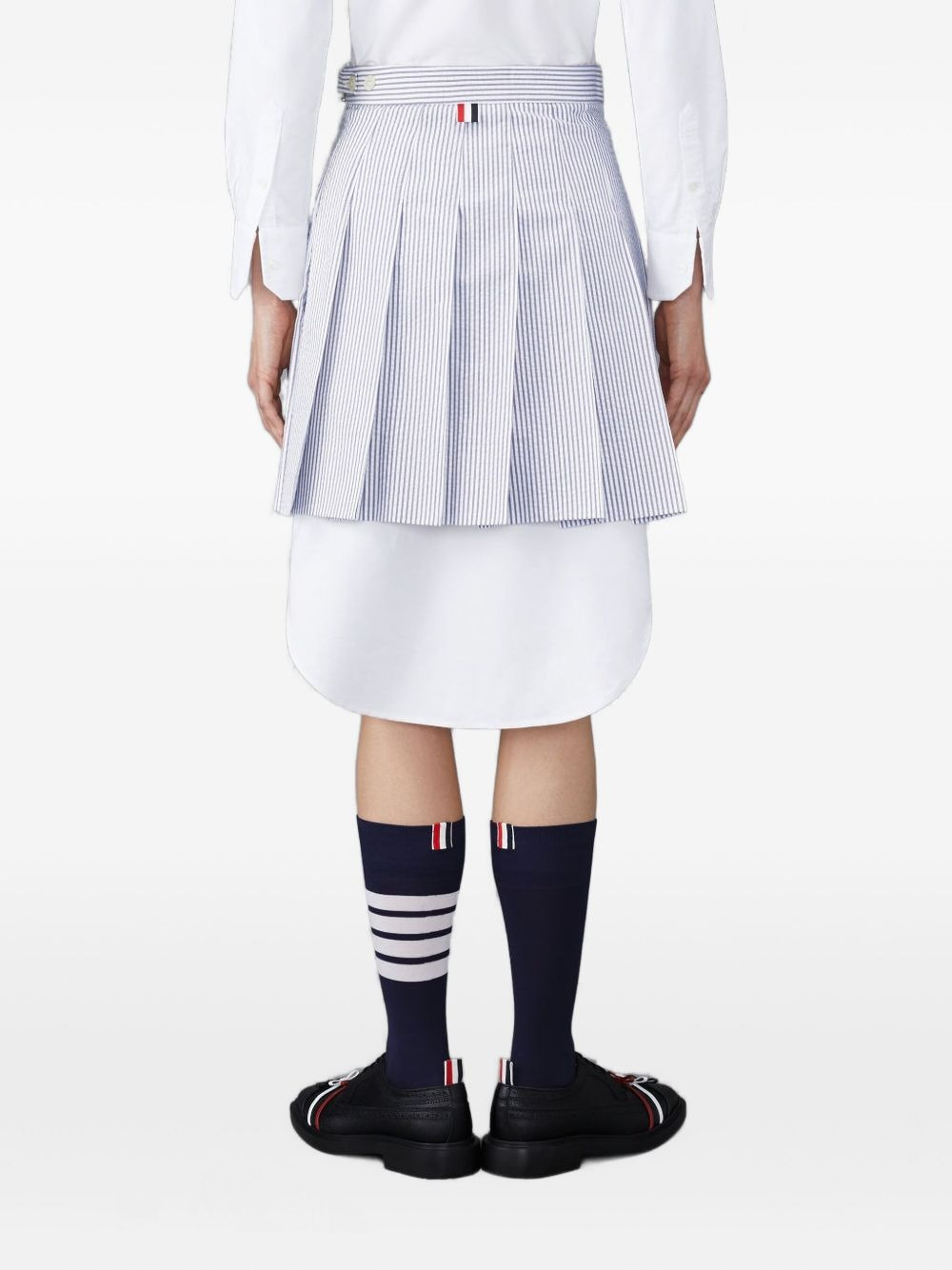 pleated striped mini skirt - 3