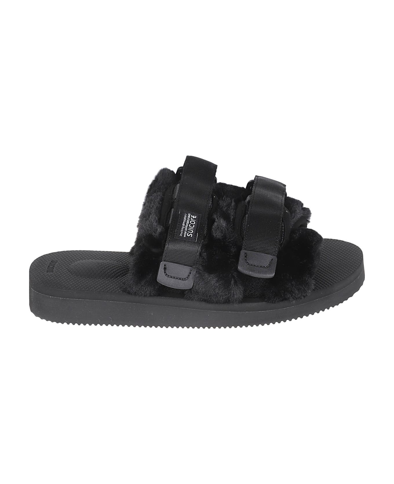 Double Velcro Detail Logo Sandals - 1