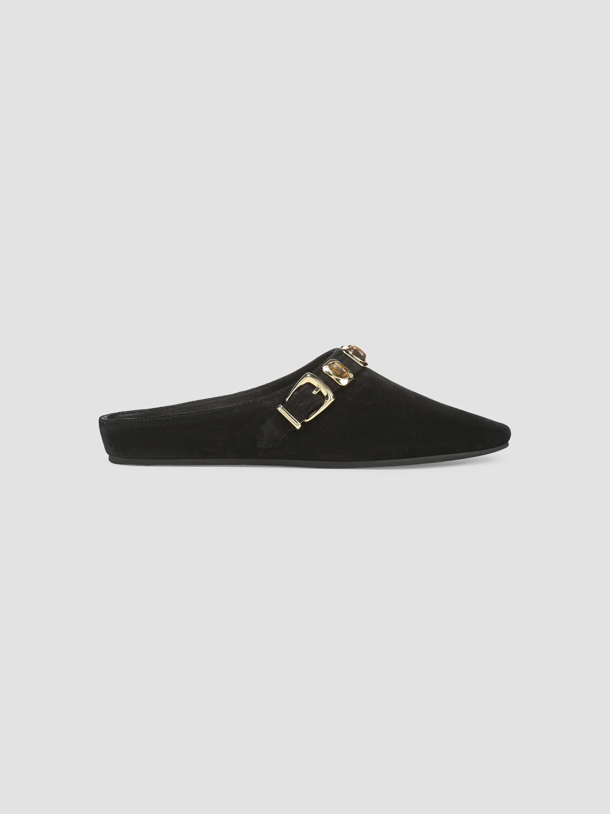 Women's Narcisa Suede Mule Clogs - Black - 1