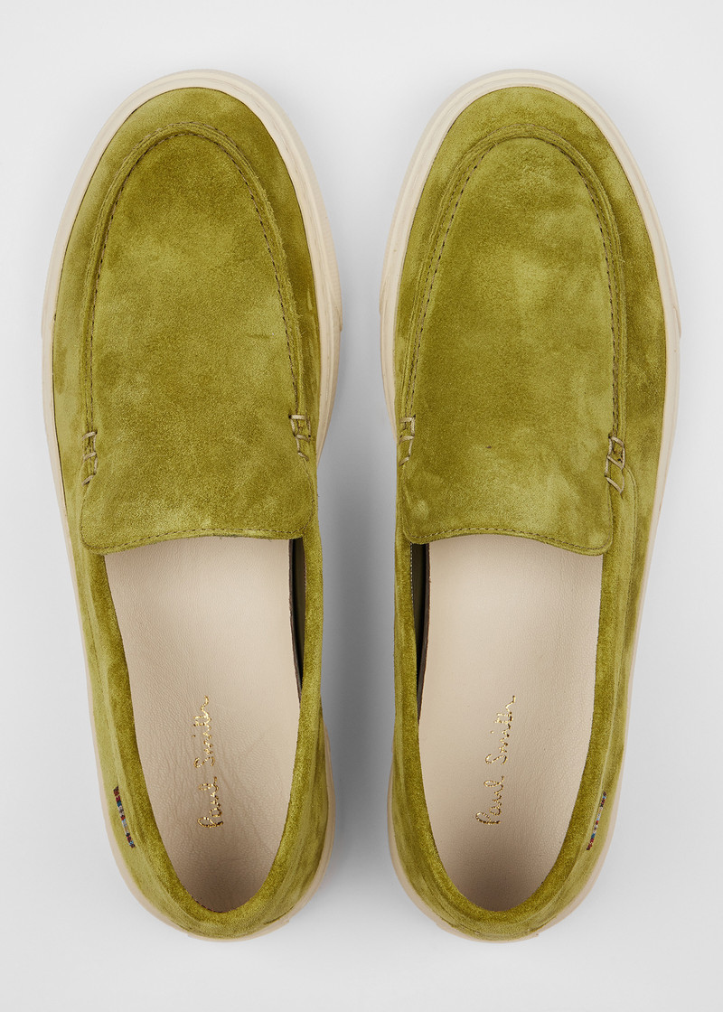 Green Suede 'Simeon' Loafers 8