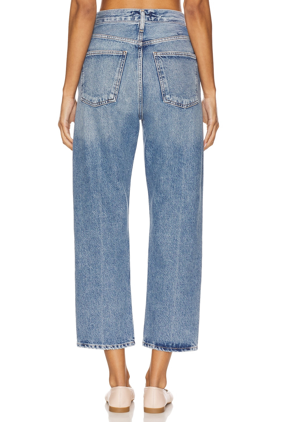 90s Mid Rise Loose Straight Crop - 4