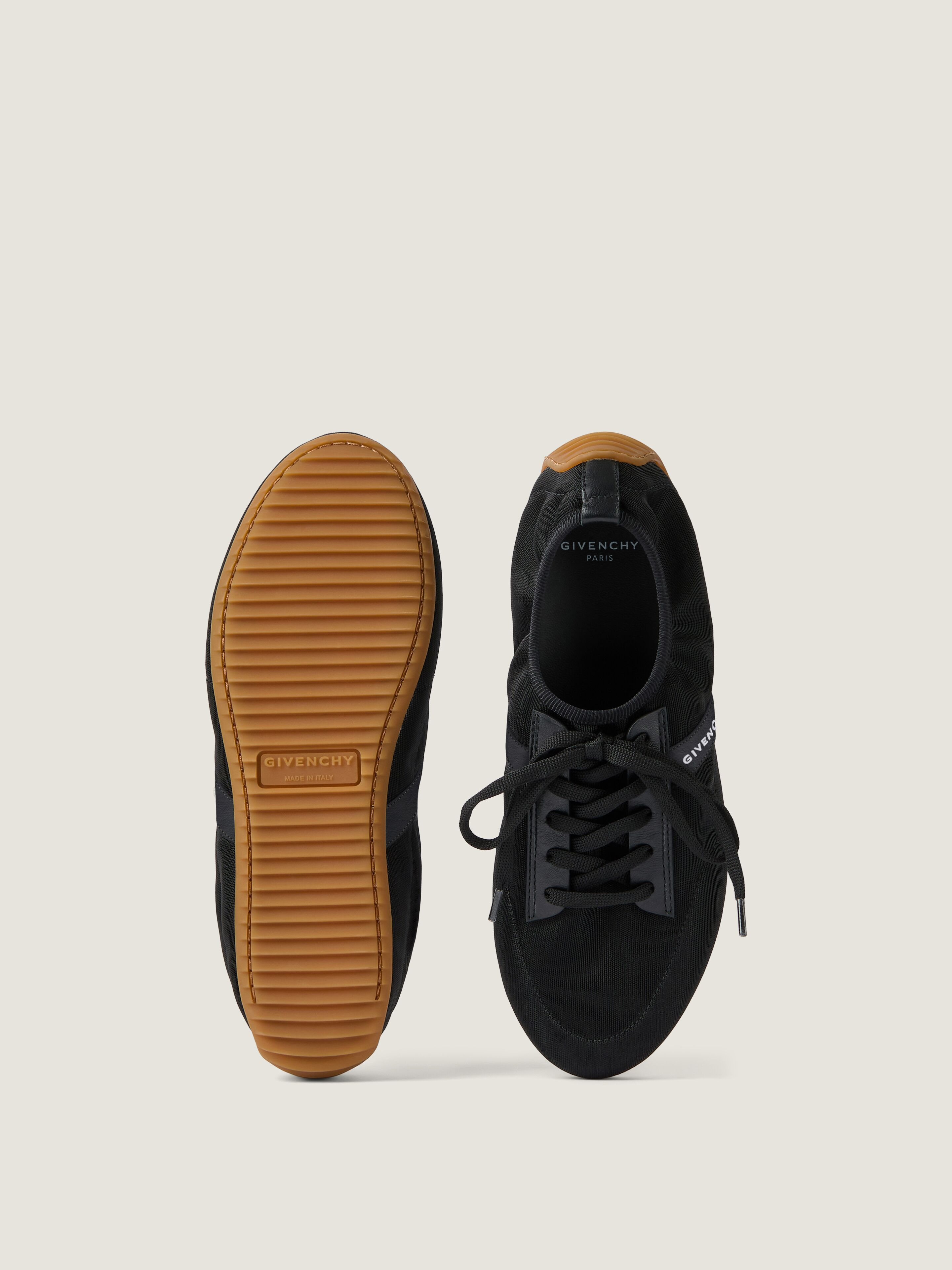 SLIM SNEAKERS IN TRANSPARENT MESH AND LEATHER - 4