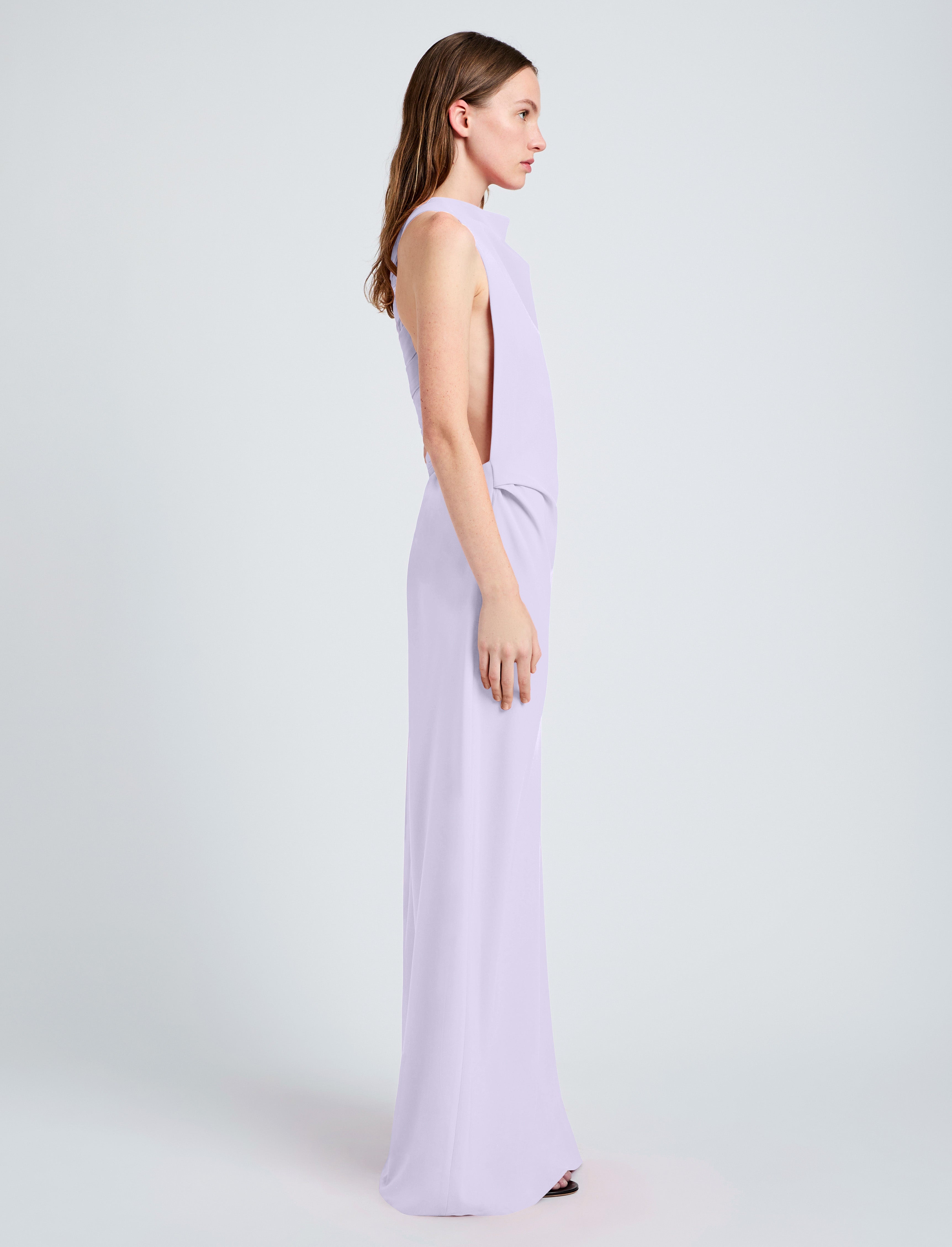 Faye Backless Twist Back Dress in Matte Double Crepe - 3