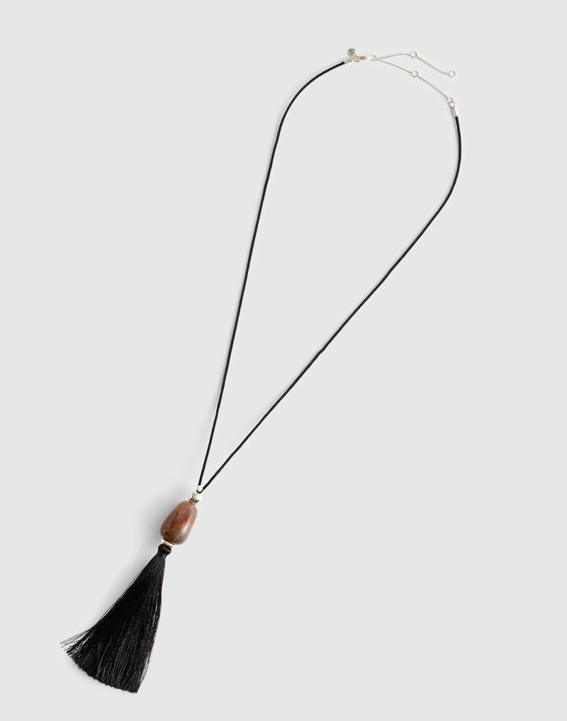 Semiprecious Tassel Long Necklace 3