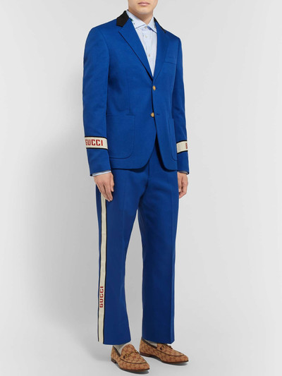 GUCCI Poplin-Trimmed Cotton-Twill Suit Trousers outlook