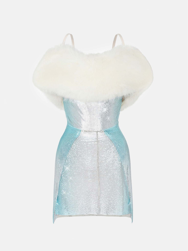 SELA FUR DRESS OMBRE 1