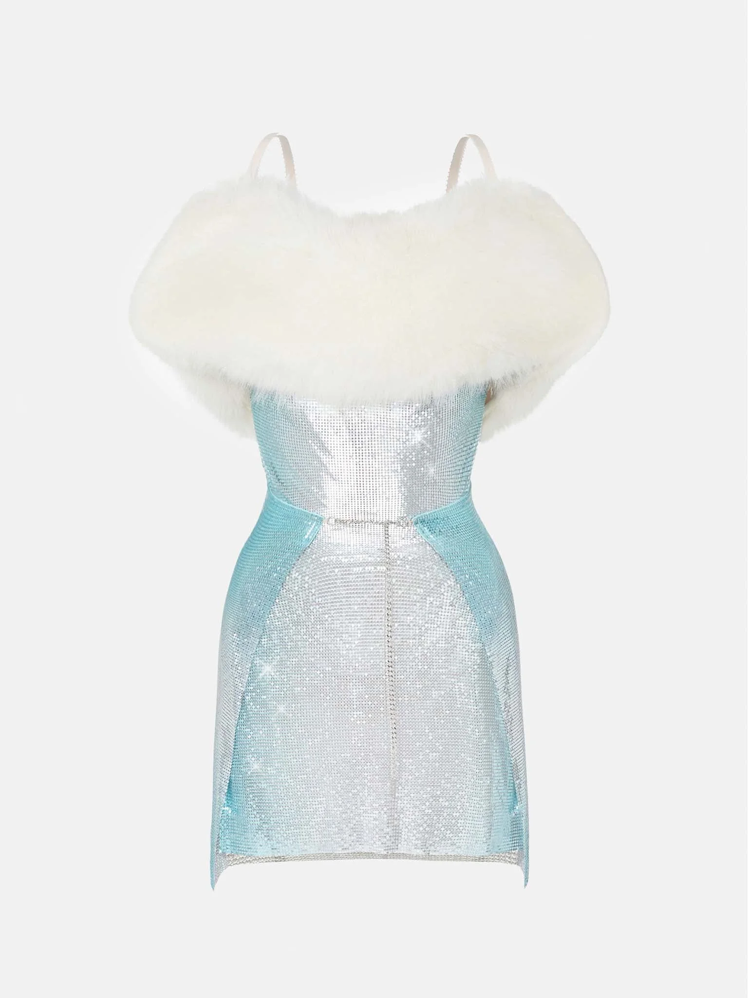 SELA FUR DRESS OMBRE - 1
