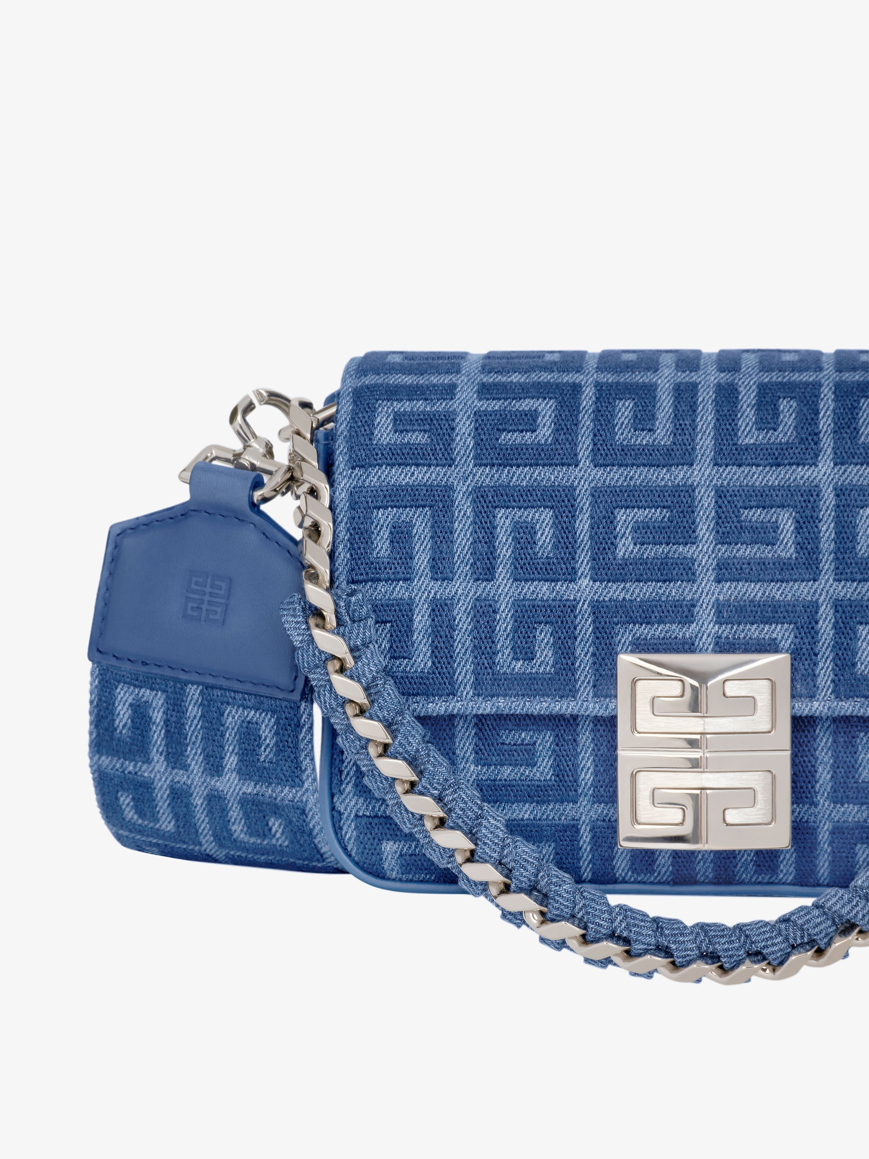 SMALL 4G BAG IN 4G DENIM WITH CHAIN - 7
