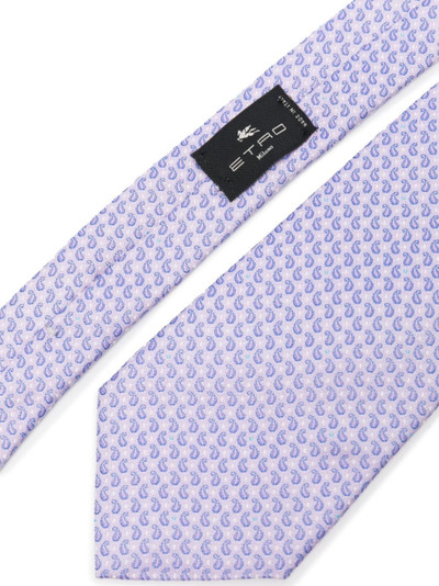 Etro paisley patterned-jacquard silk tie outlook