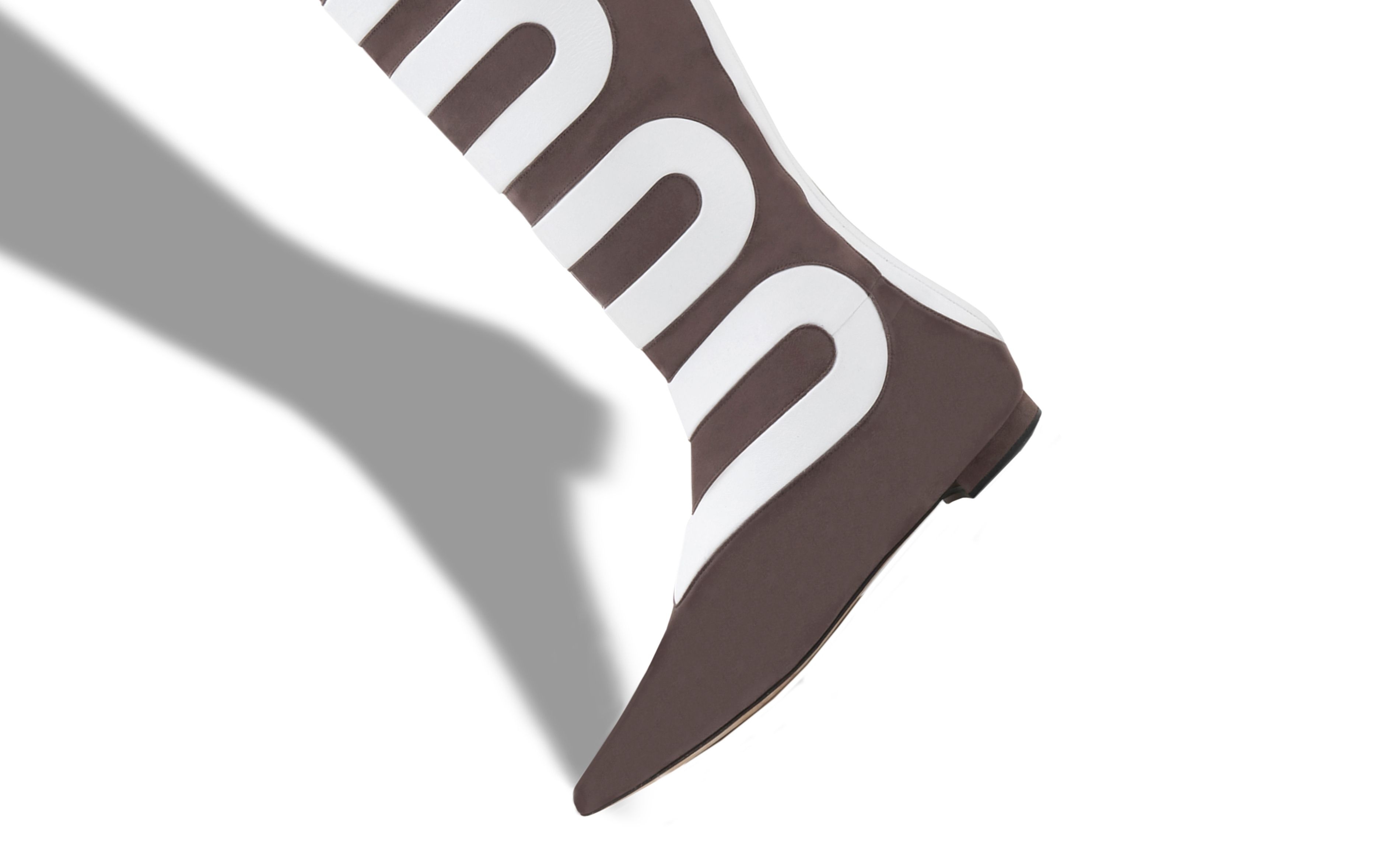 Brown Suede Knee-High Boots - 4