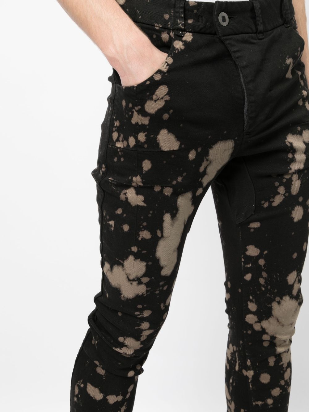 paint splatter-detail skinny jeans - 5