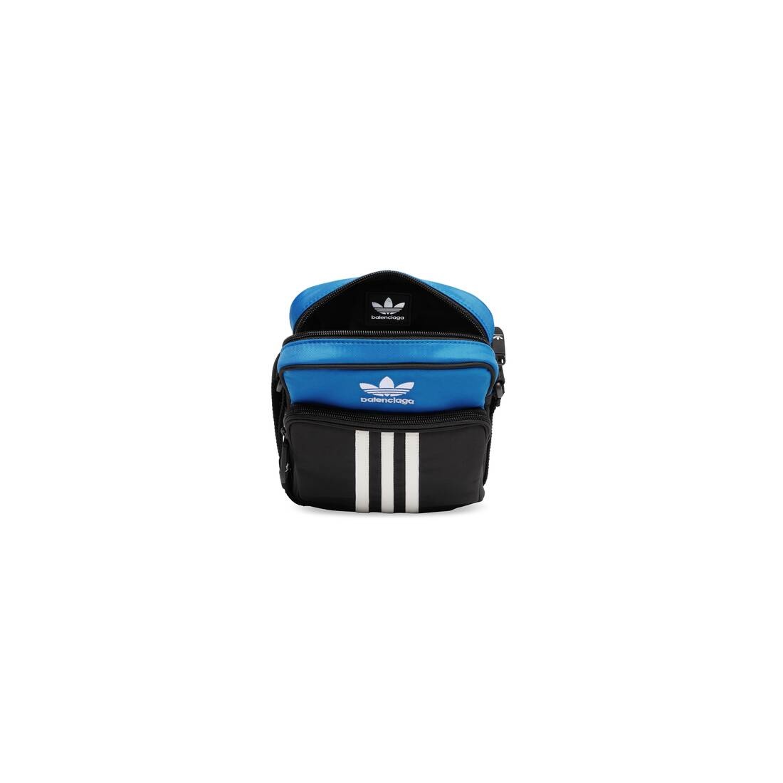 Men's Balenciaga / Adidas Small Crossbody Messenger Bag in Black - 5