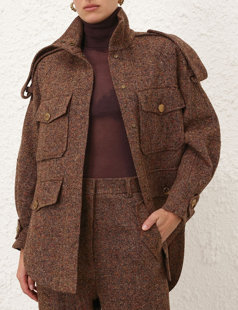 Zimmermann ILLUSTRATION TWEED JACKET outlook