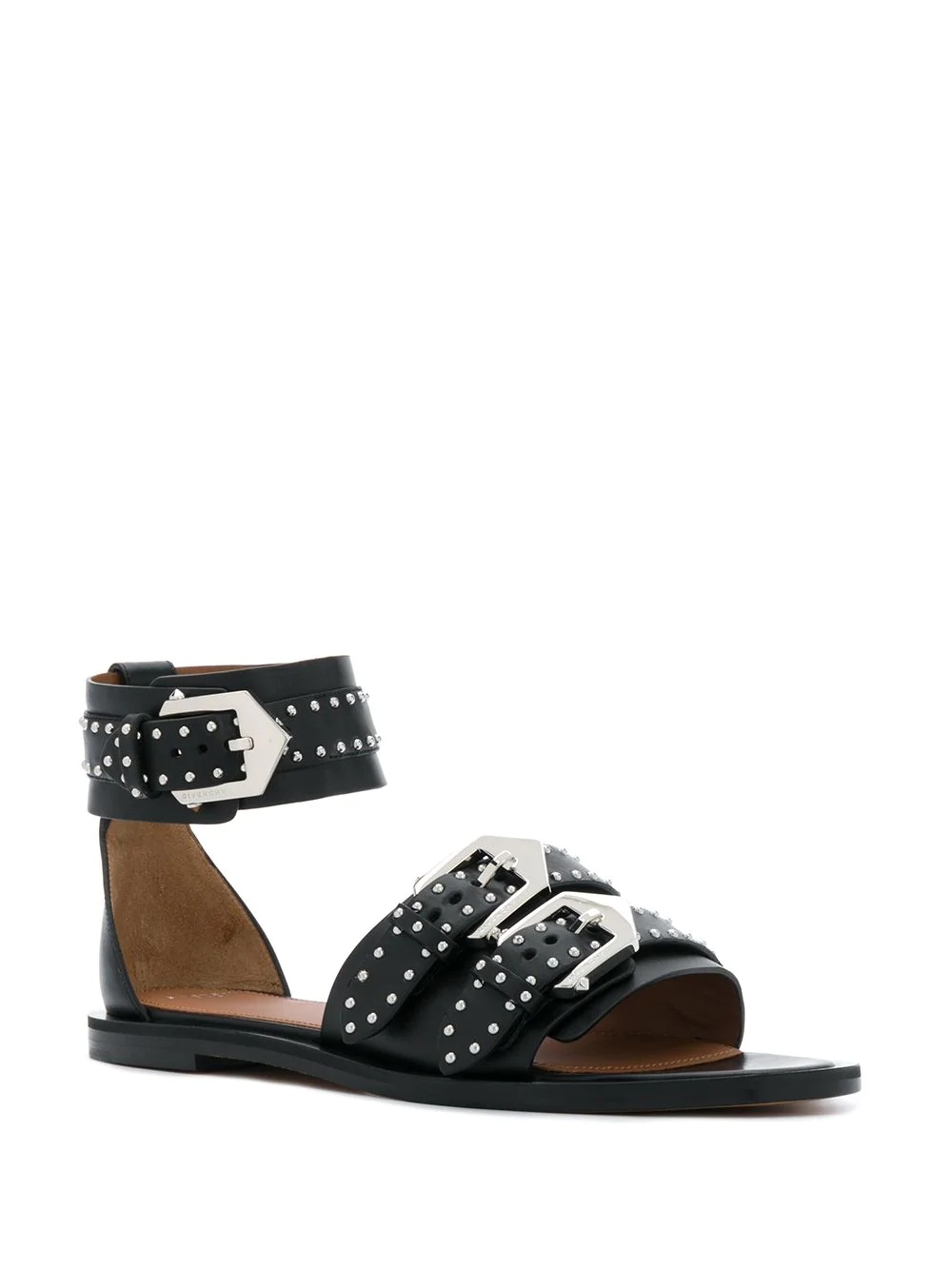 studded buckled flat sandals - 2