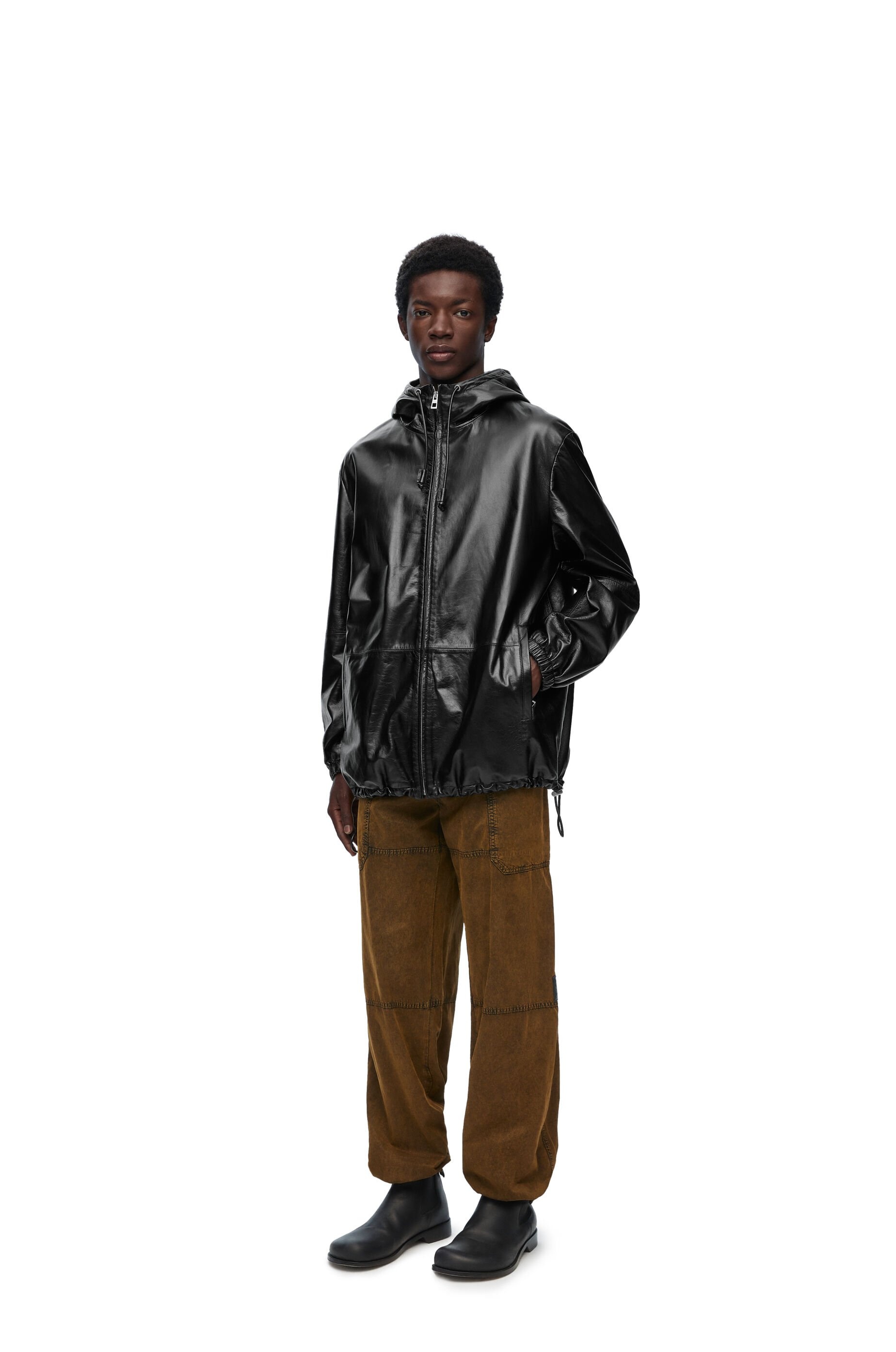 Hooded jacket in nappa lambskin - 2