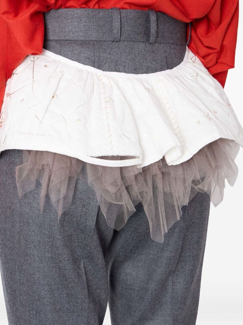 embroidered-panel trousers 3