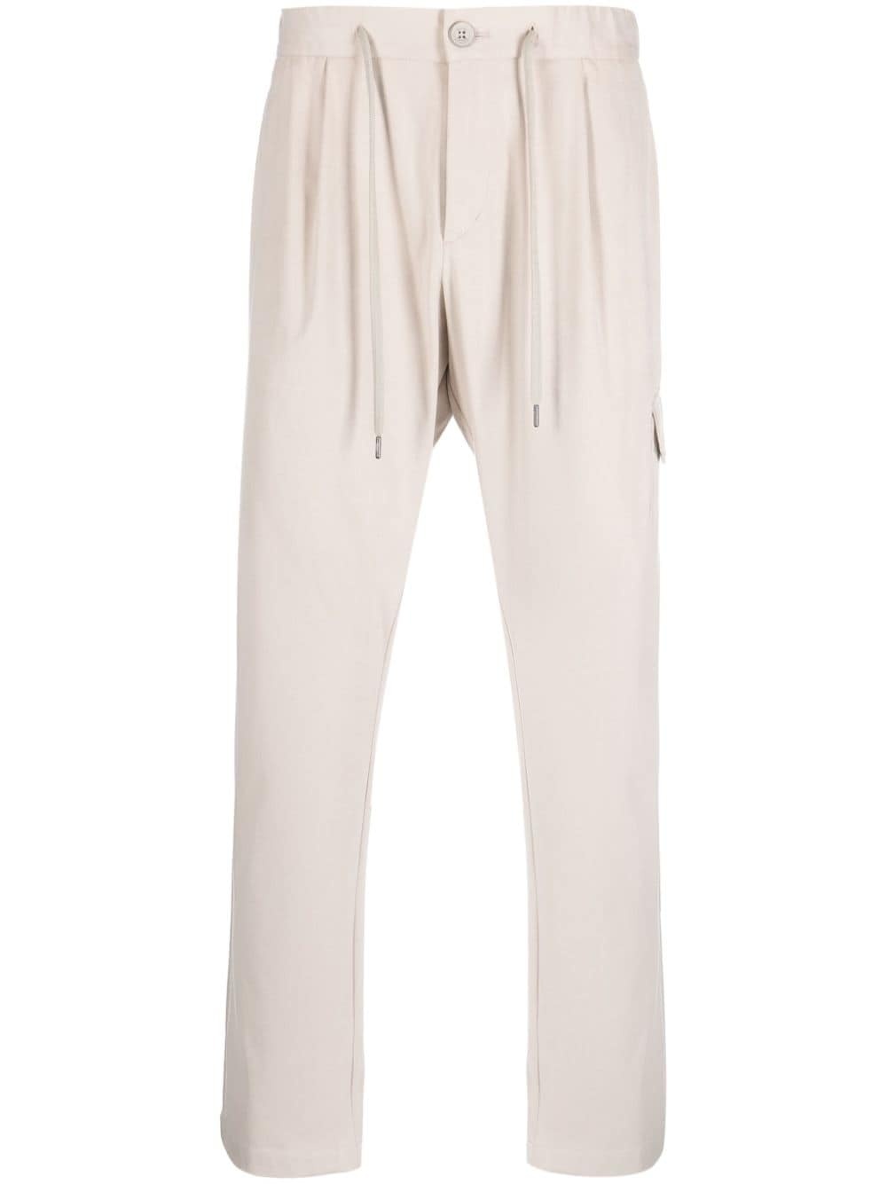 drawstring straight-leg trousers - 2