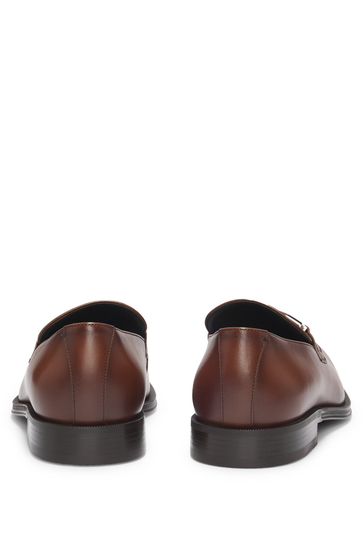 LEATHER LOAFERS WITH BRANDED HARDWARE - 5