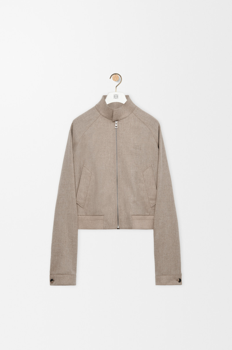 Zip-up jacket in wool and cashmere 1
