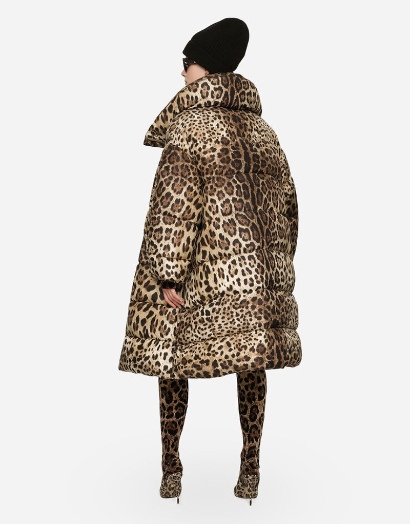 Long leopard-print nylon jacket 3