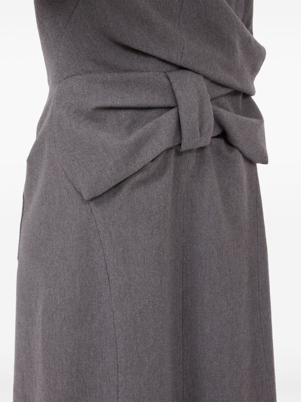 bow-detailing midi dress - 7