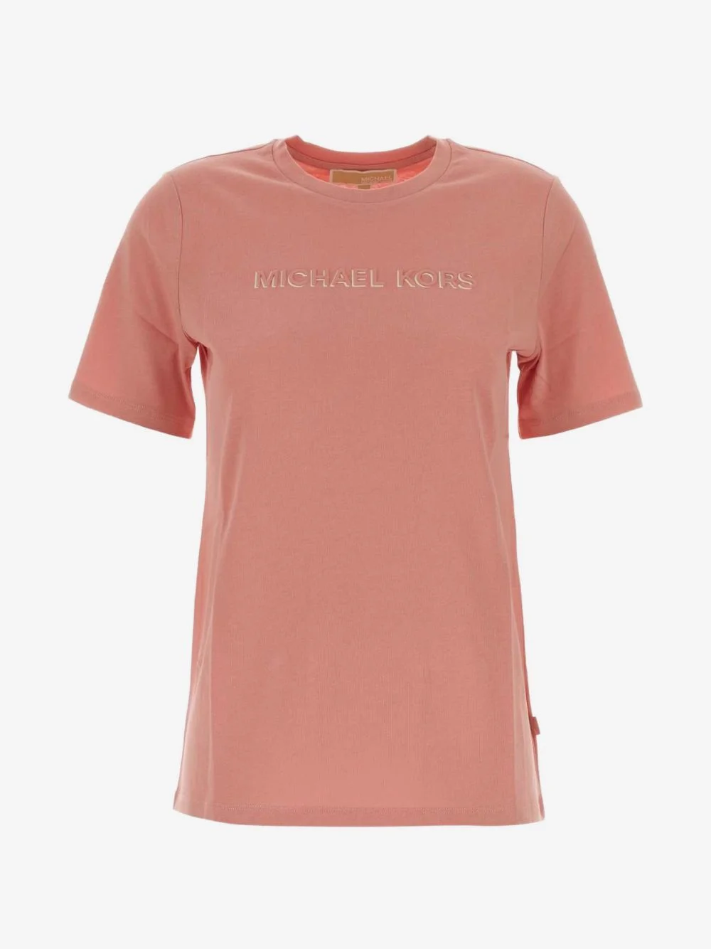 logo-embossed cotton T-shirt - 1