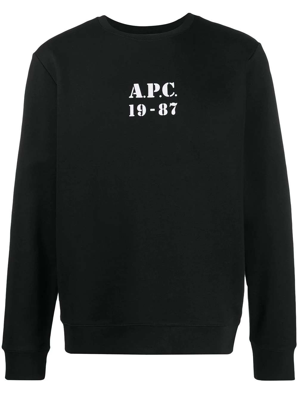 logo print round neck sweatshirt - 1