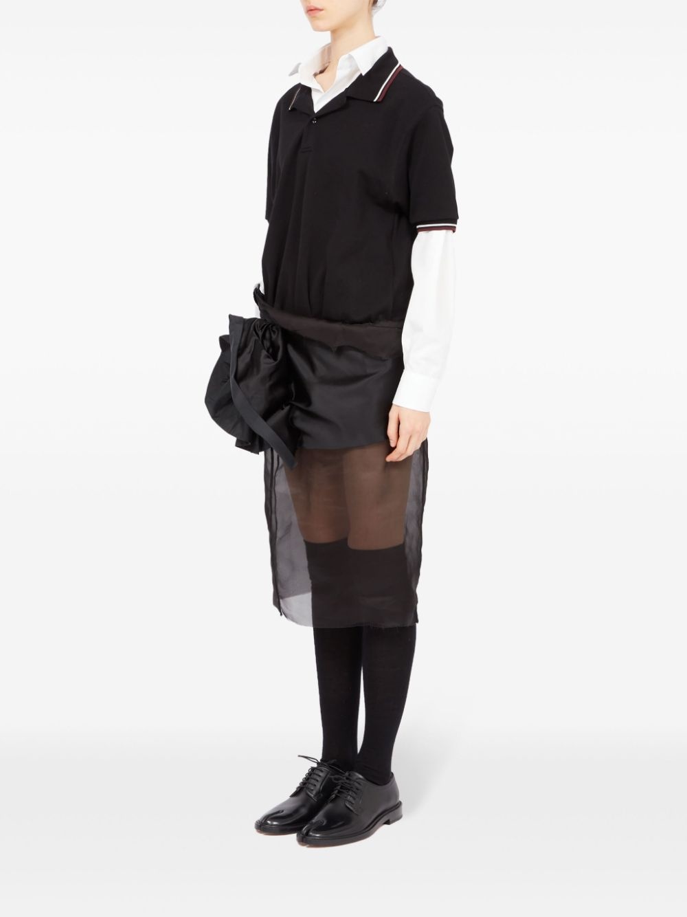 flower-detail tulle midi dress - 6