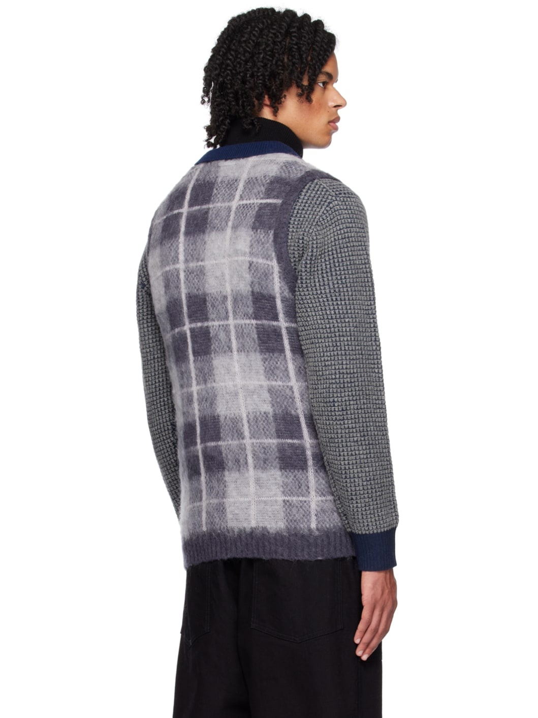 Gray Check Vest - 3