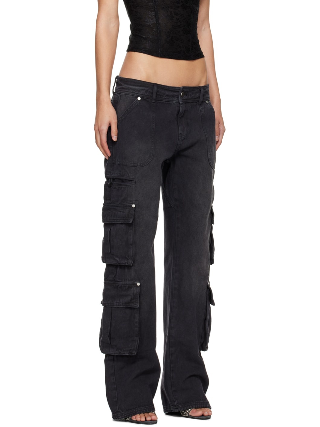 Black Hayes Cargo Pants - 2