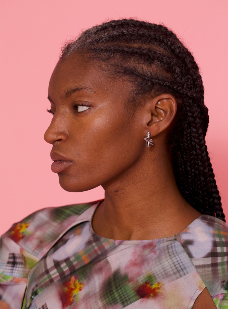 Collina Strada BLACK DIAMOND RHINESTONE STAR EARRINGS outlook