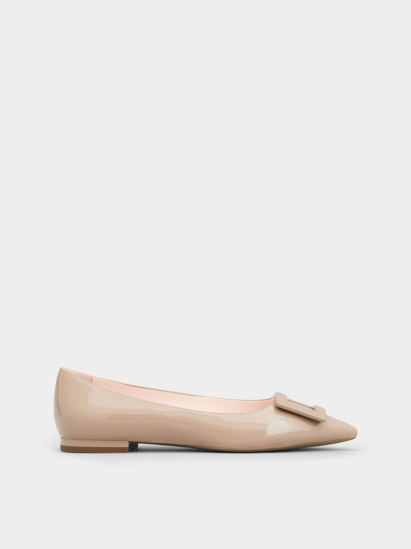 Gommettine Lacquered Buckle Ballerinas in Patent Leather - 1