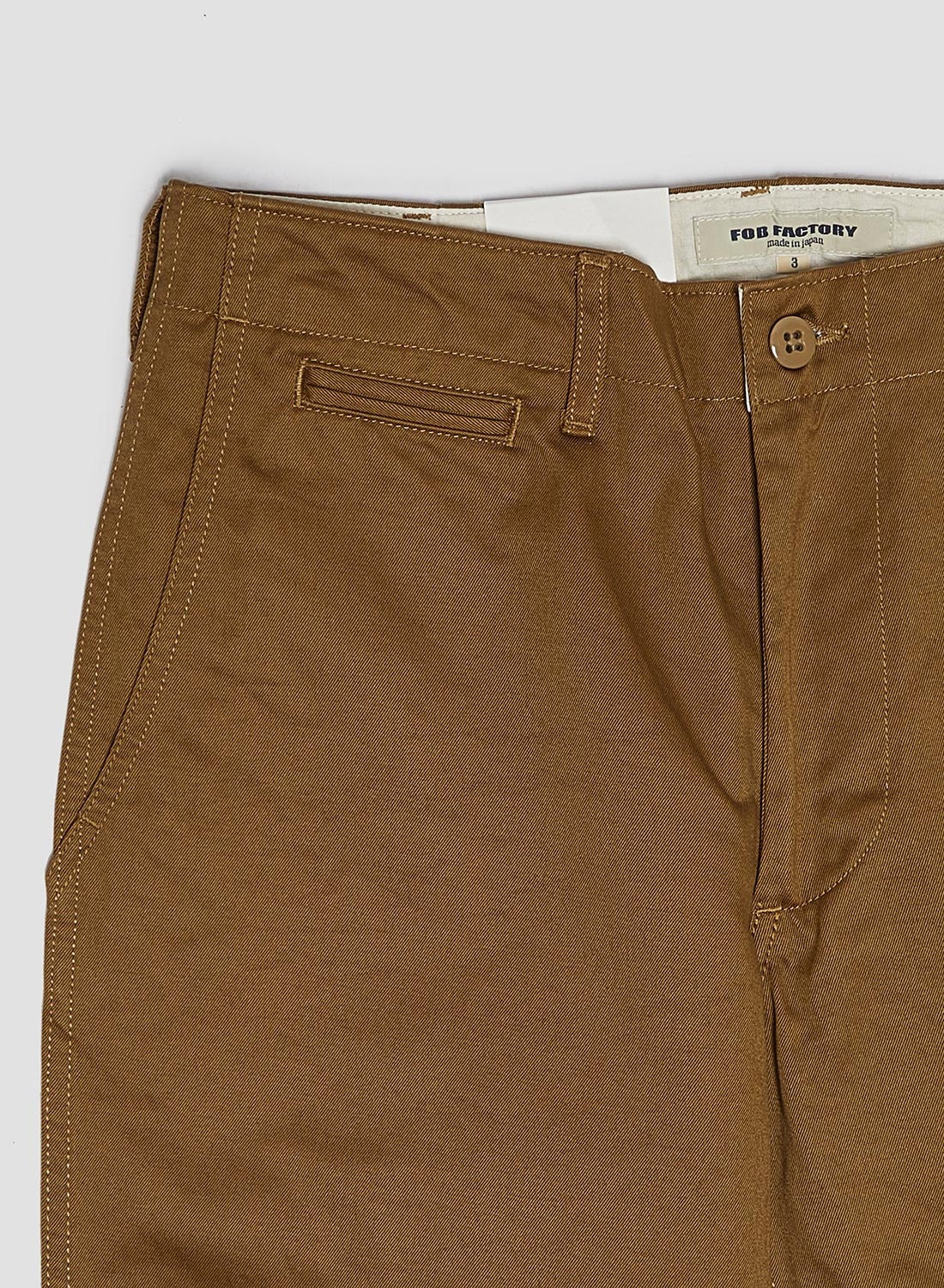 FOB Factory Narrow U.S Trousers Beige - 3