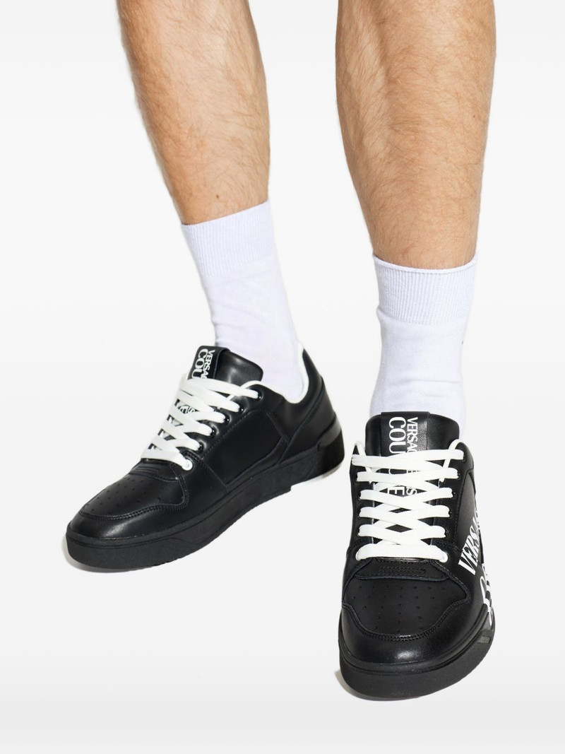 logo-print leather sneakers 5