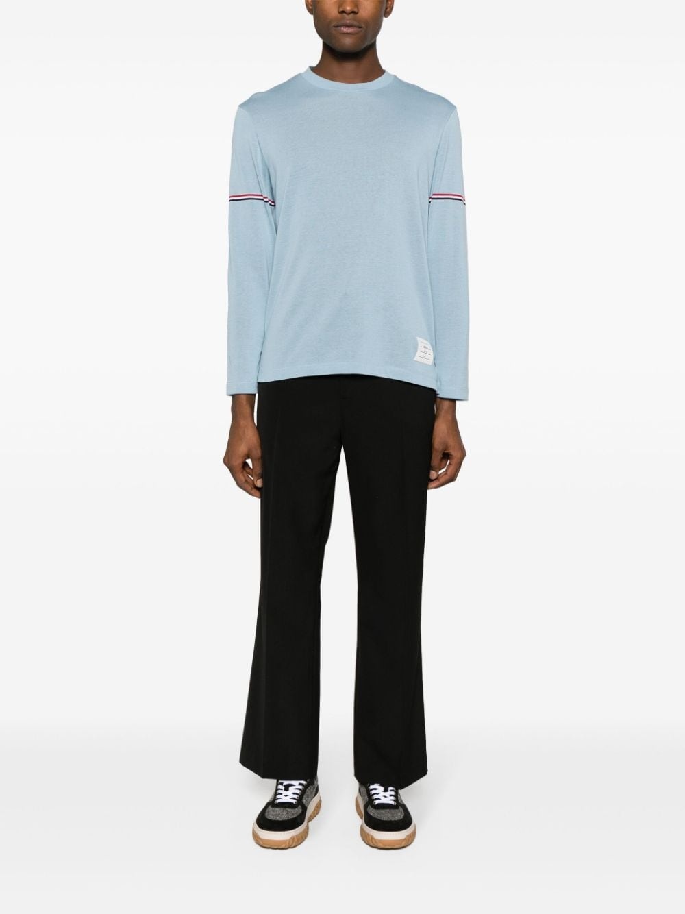 RWB-stripe cotton T-shirt - 2