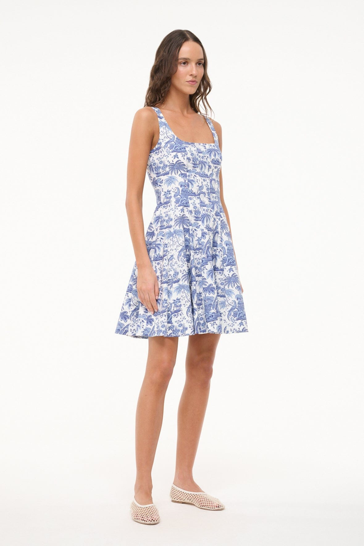 MINI WELLS DRESS | BLUE TOILE - 4