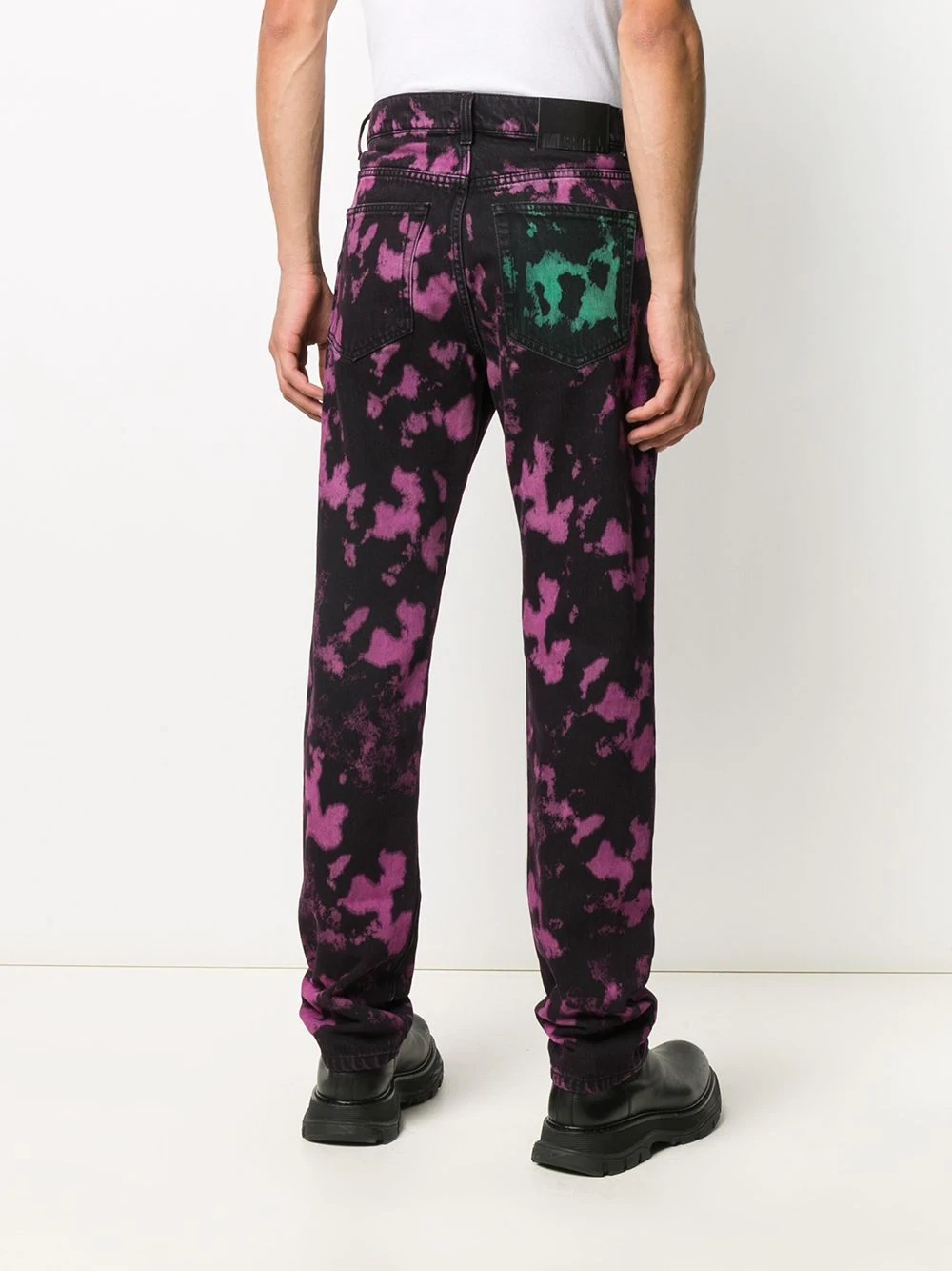 purple acid-wash jeans - 4